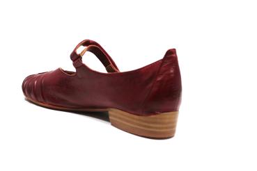 Spangen-Ballerina softig weich bordeaux