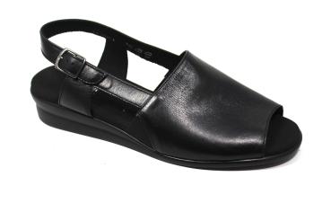 Fußbett Sandale schwarz von Semler
