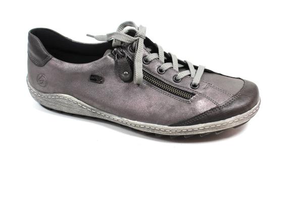 feiner Sportschuh in Metallic Leder