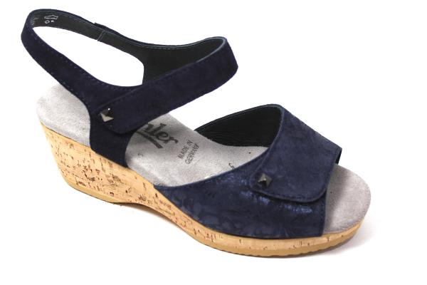 Kork Sandalette in Flower Print blau 29583004sI1044-080 Nr 2.1